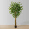 Bea Artificial Ficus Potted Plant 6.5’ | Handcrafted, Realistic Faux Tree with Eternal Green Leaves