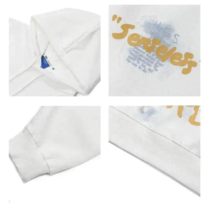 Bear Graphic Print Hoodie 