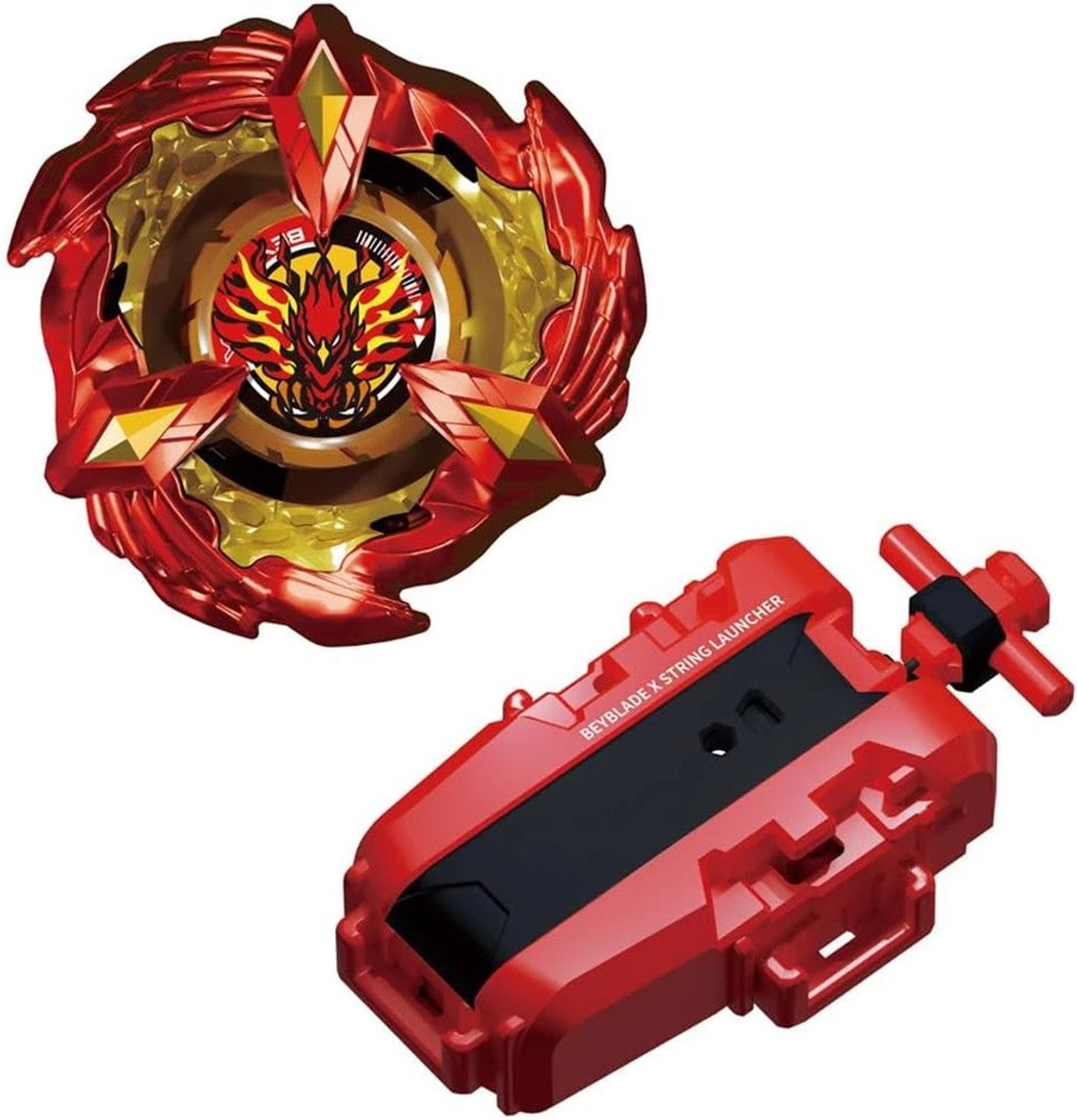 Takara Tomy Beyblade X Starter Set - BX-23 Phoenix Wing Metallic Red (with String Launcher) 