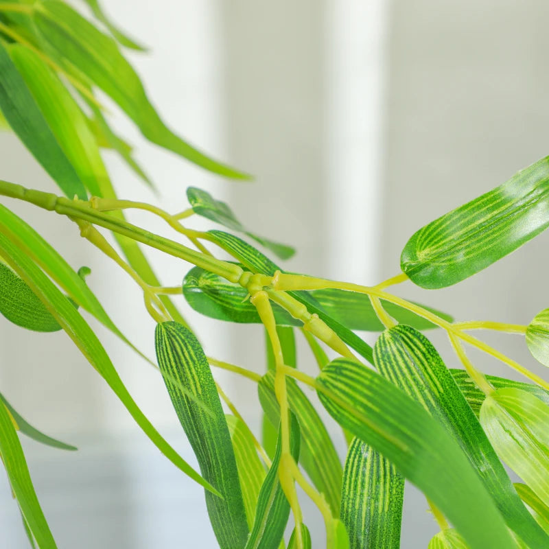Artificial Bamboo Tree, 5ft Fake Tree with Realistic Leaf and Natural Trunk, Decorative Plant in Nursery