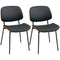 Dining Chairs Set of 2, Mid Century Modern Dining Room Chairs with Bentwood Back and Metal Legs for Kitchen Living Room