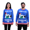 Couple Big Package Sweater Festive Christmas Knit Cozy Holiday Jumper Humorous Flirty Winter Wear