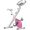 Soozier Foldable Exercise Bike Indoor Stationary Bike w/ 8-Level Magnetic Resistance LCD Screen Phone Holder for Home Gym Pink