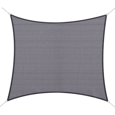 Outsunny 10ft x10ft Square Canopy Sun Sail Shade Garden Cover UV Protector Outdoor Patio Lawn Shelter with Carrying Bag Grey 