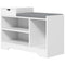 HOMCOM Shoe Simplicity: Storage Bench with Seat Drawer, 3 Open Shelves, Upholstered Entrance Bench for Hallway