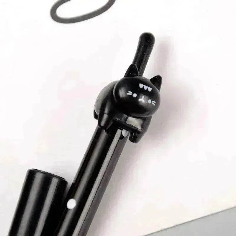Black & White Cat Pattern Office School Supplies Gel Pen 