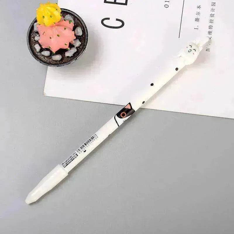 Black & White Cat Pattern Office School Supplies Gel Pen 