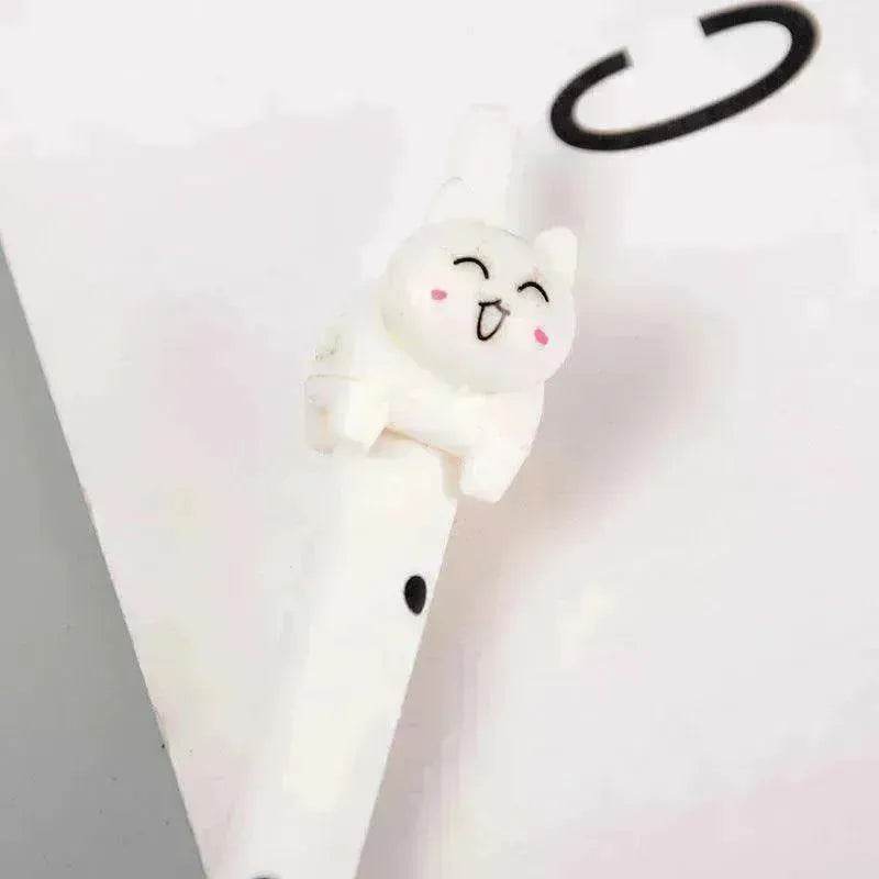 Black & White Cat Pattern Office School Supplies Gel Pen 