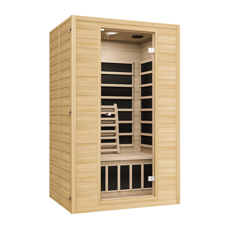 Blisspod, Vienna, Far Infrared Sauna Canadian Hemlock Very Low EMF Sauna, 7 Heaters – 3 Persons 