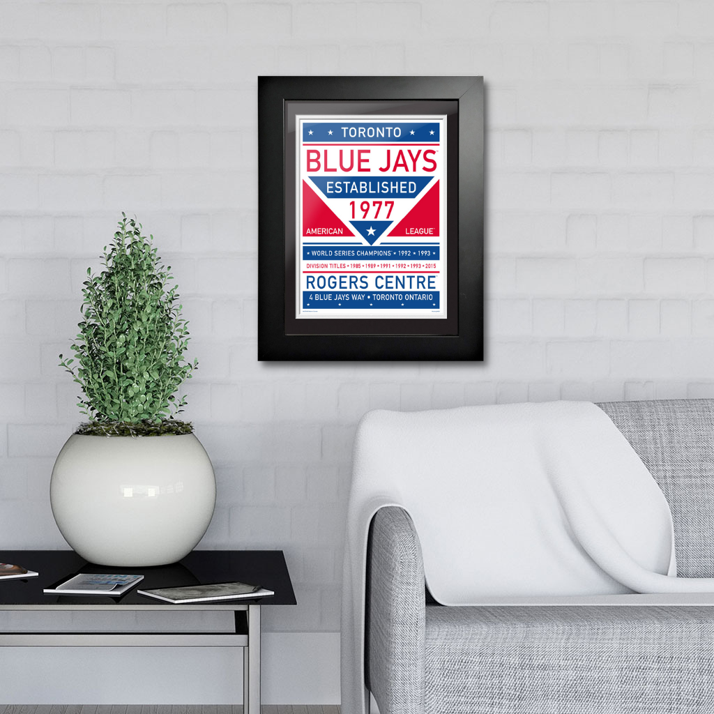 Toronto Blue Jays 12x16 Dual Tone Framed Artwork 