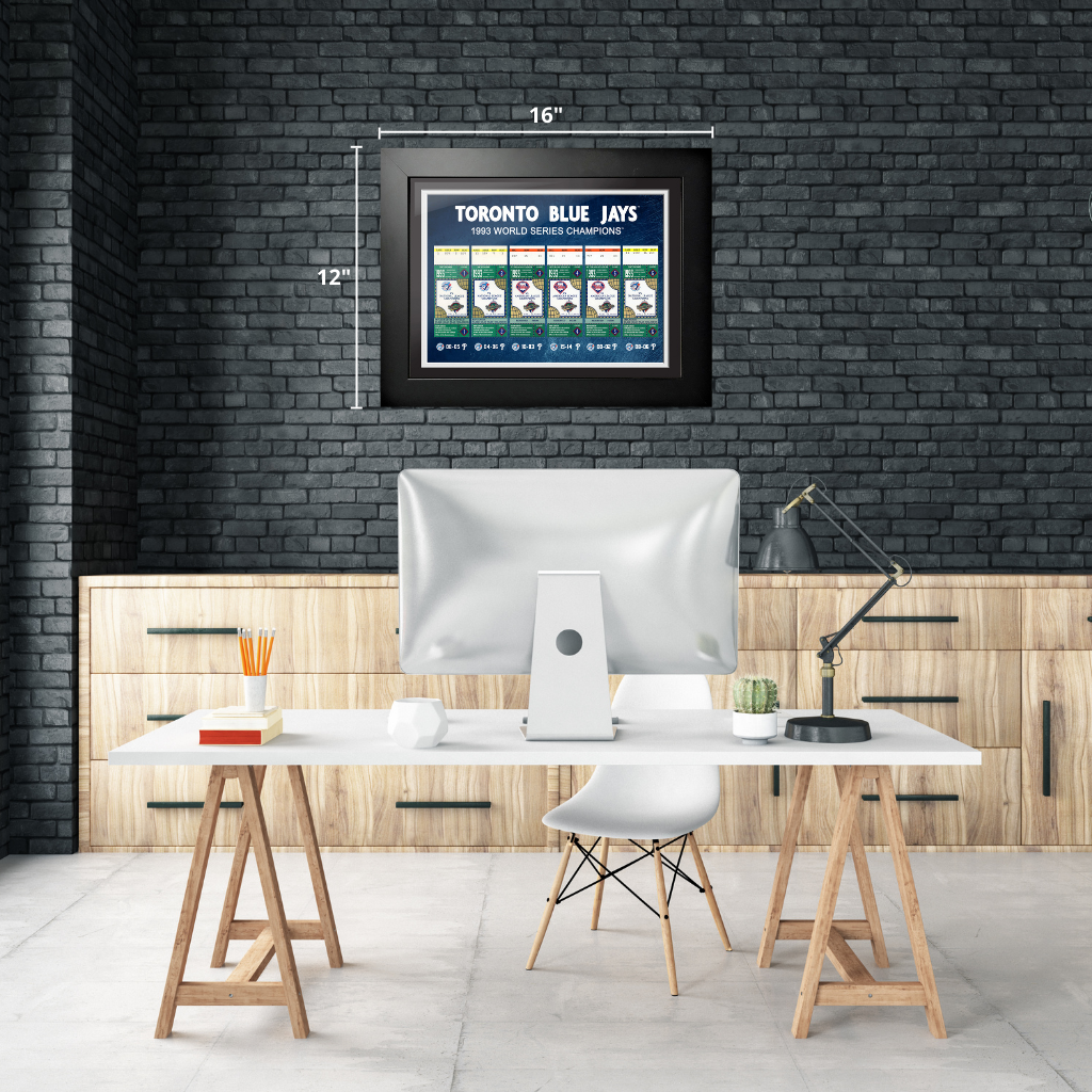 Toronto Blue Jays Ticket to History 12x16 Frame 1993 