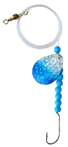 Single Hook Colorado Spinner – Blue Scale Blade Lure 