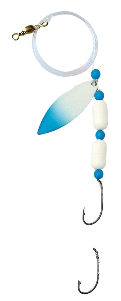 Fluorocarbon Willow Leaf Floating Worm Harness – Blue Striper Blade 