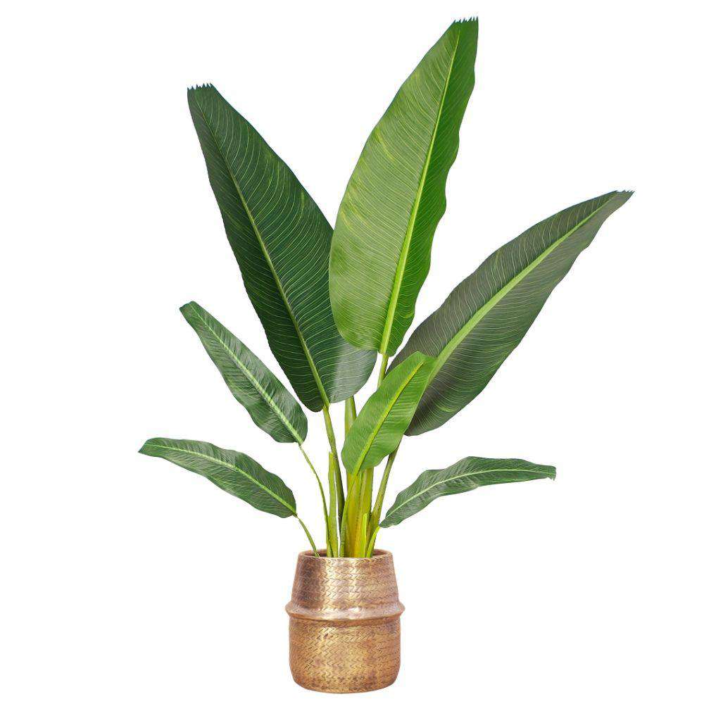 Bonita -Rattan Brass Finish Planter 