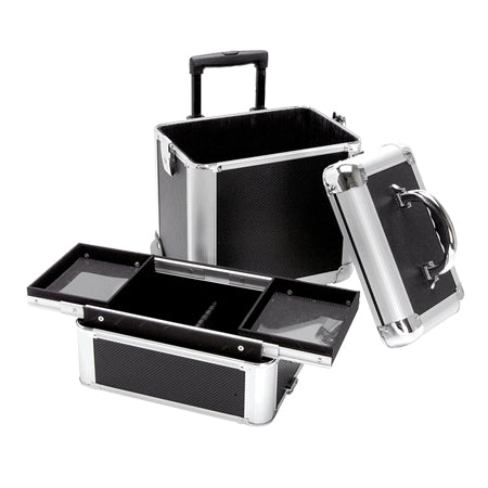 TZ Case Wheeled Two Section Beauty Case Black AB-311T