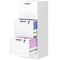 HOMCOM 3 Drawer Filing Cabinet with Lock, Office Storage Cabinet with Adjustable Hanging Bars for A4 Letter Size Files, White