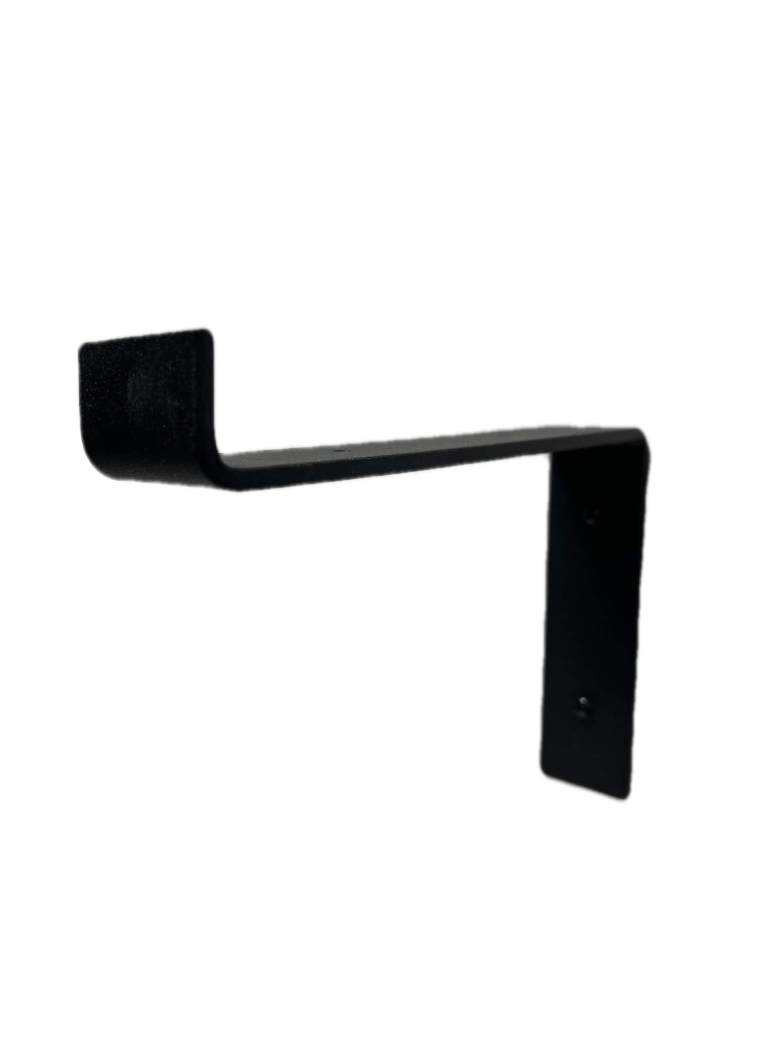 S Style Shelf Bracket Black Metal with Mounting Screws and Caps Sold Individually 4 Inch to 12 Inch