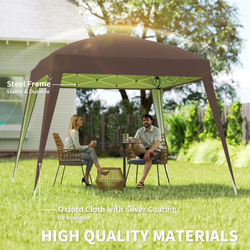 8' x 8' Pop Up Canopy, Outdoor Folding Tent, Portable Party Tent with Carrying Bag for Camping, Party, Picnic, Coffee