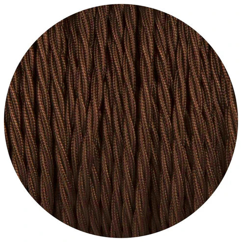 3 Core Braided Twisted Electrical Cable Brown ~ 2073