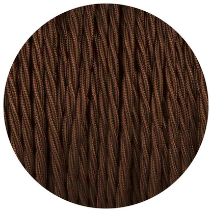 3 Core Braided Twisted Electrical Cable Brown ~ 2073