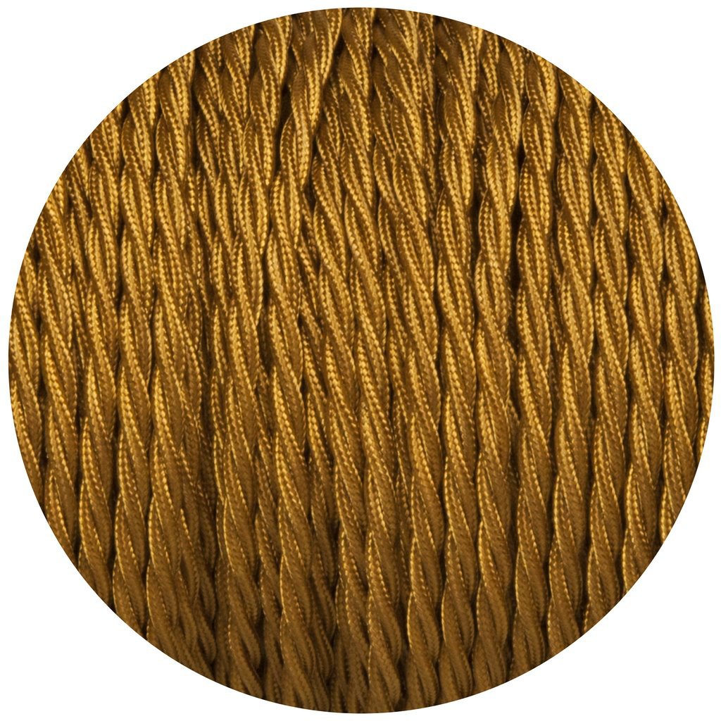 Electric wire 2 core twisted Fabric Brown~1197