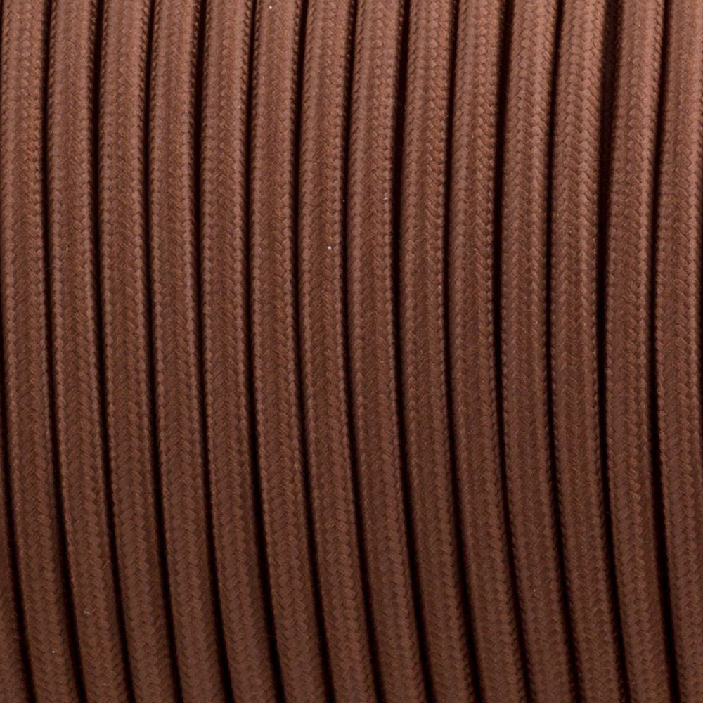 Industrial 2 Core Round Electric Fabric Cable Orange~1631