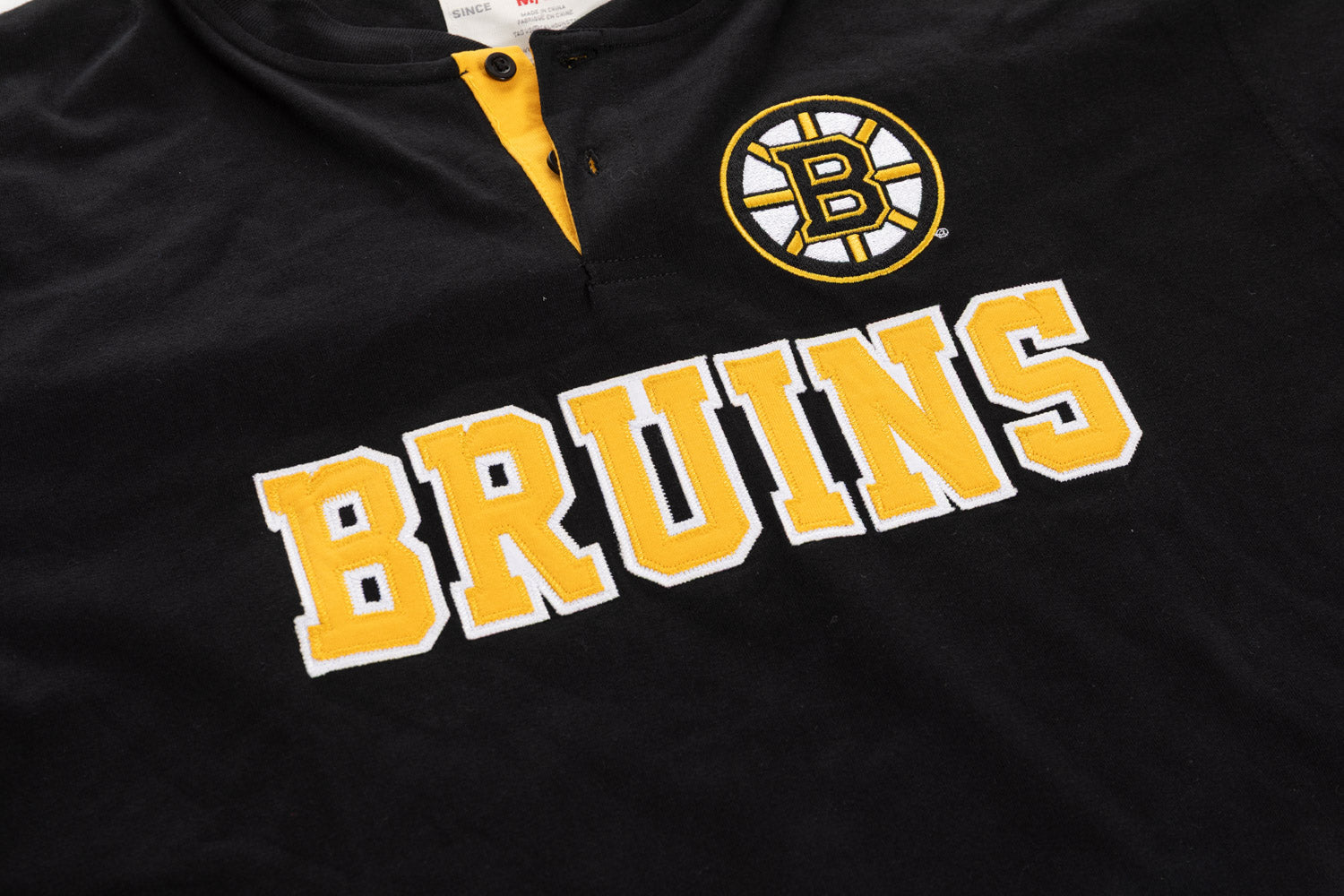 Boston Bruins Long Sleeve Henley--Presale 