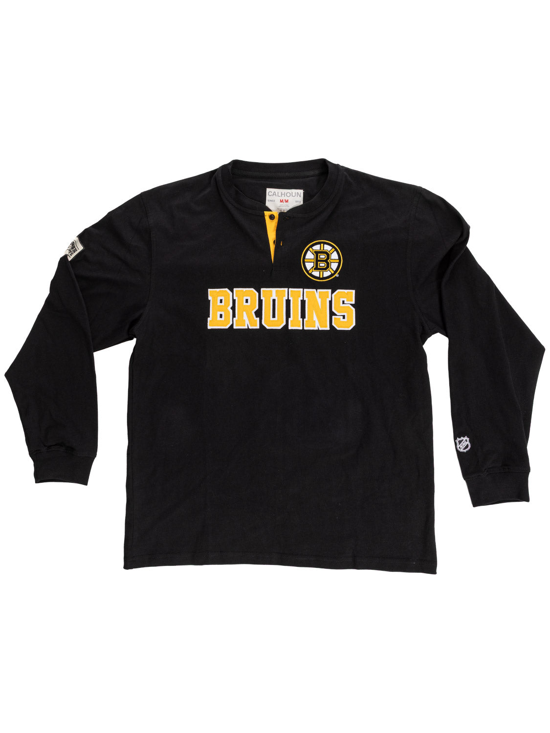 Boston Bruins Long Sleeve Henley--Presale 