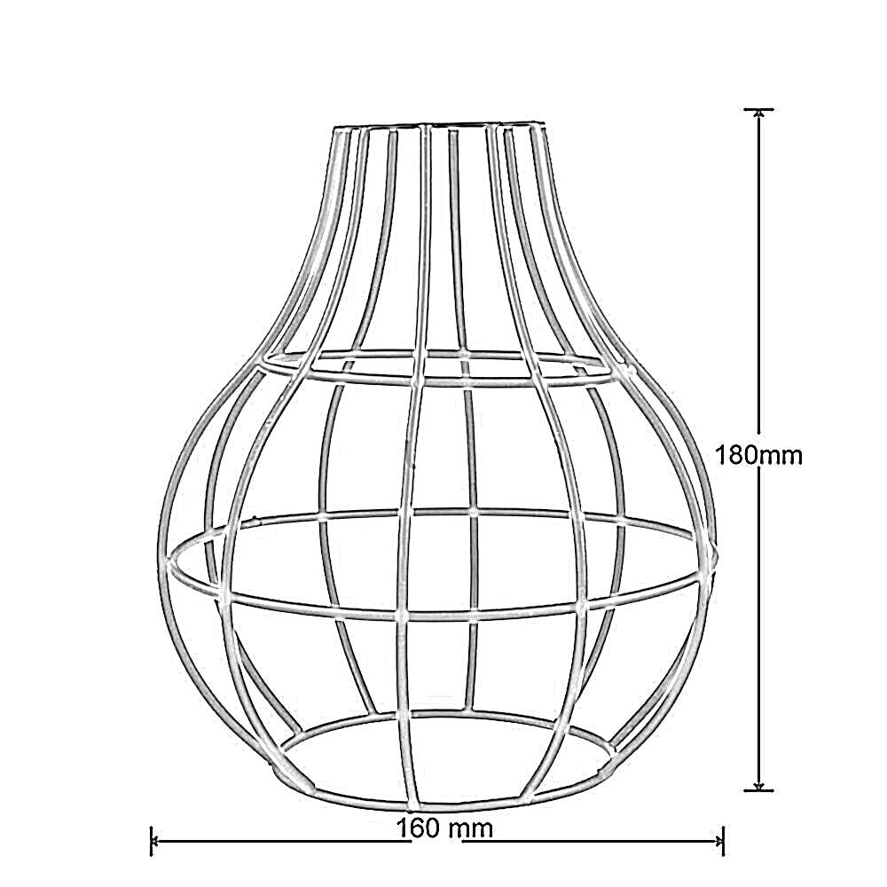 Industrial Vase Shape Metal Wire Cage Lampshade ~ 1721