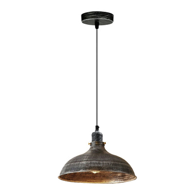 Vintage Barn Brushed Silver Hanging Pendant Light~1434 