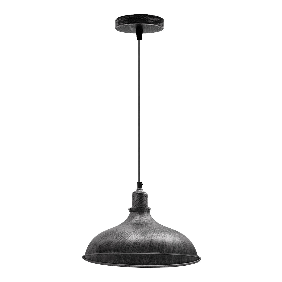 Vintage Barn Brushed Silver Hanging Pendant Light~1434 