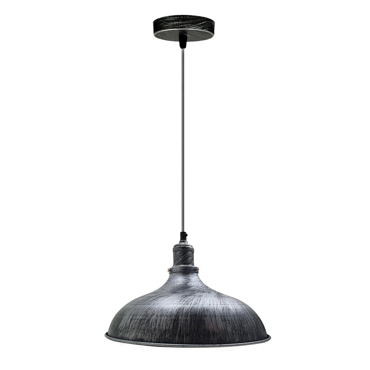 Vintage Barn Brushed Silver Hanging Pendant Light~1434 