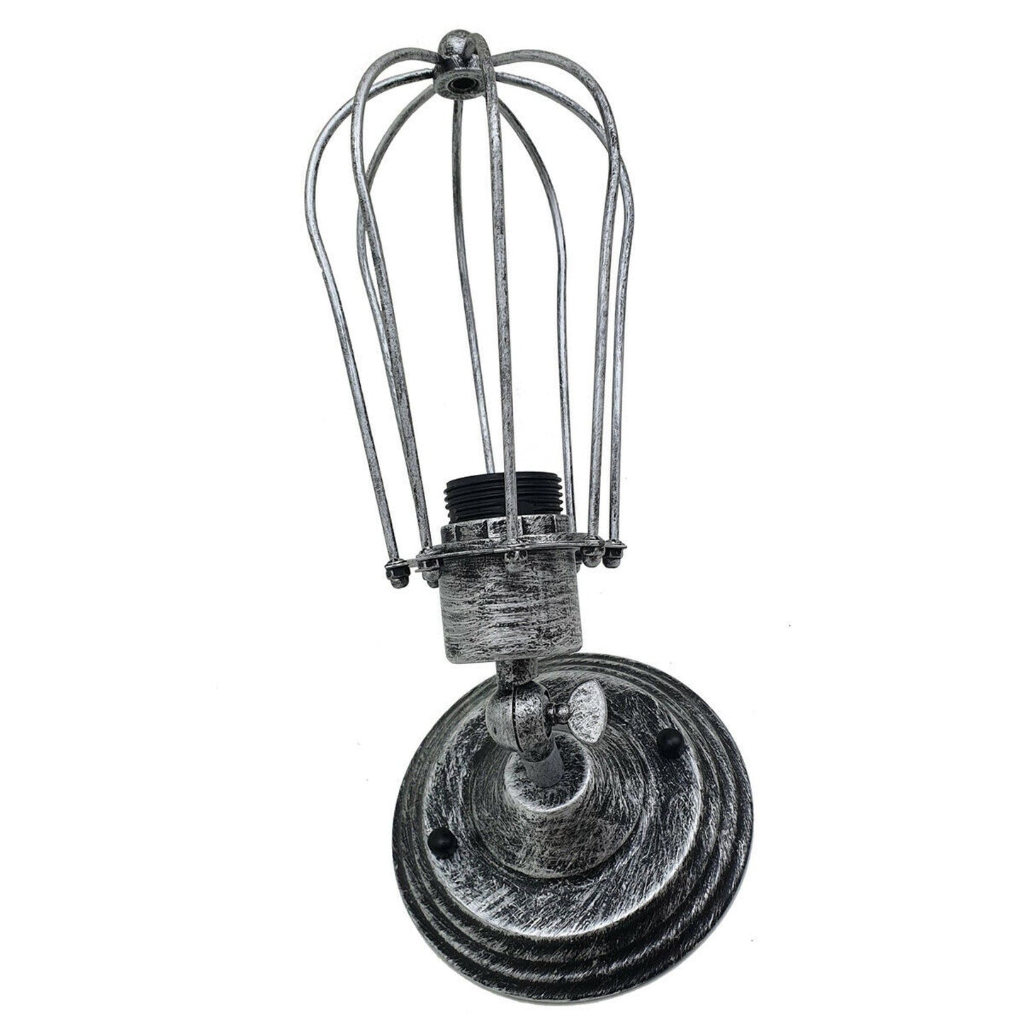 Industrial Brushed silver Balloon cage Wall Sconce Lamp~1522