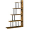 5-Tier Ladder Bookshelf, Wooden Ladder Bookshelf, Display Stand Organizer for Living Room Indoor Corner Shelf - Rustic Brown