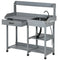 Potting Bench Table Garden Work Bench Workstation with Drawer, Removable Sink and Hooks, 45.3
