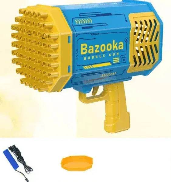 Bubble Gun Rocket 69 Holes Soap Blower With Light 