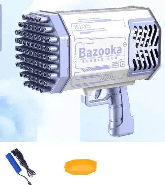 Bubble Gun Rocket 69 Holes Soap Blower With Light 