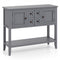 Buffet Sideboard Cabinet with 2 Doors and 2 Drawers-Gray
