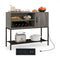 Buffet Sideboard Coffee Bar Cabinet with Power Outlets and USB Ports-Gray