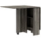 HOMCOM Extendable Dining Table, Collapsible Folding Table w/ 2-tier Shelves and Rolling Casters, Grey Wood Grain