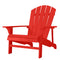 Outsunny Wood Adirondack Chair, Outdoor Patio Muskoka Chair with Slatted Design for Deck, Garden, Backyard, Fire Pit, Red