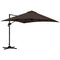 Outsunny 10x10ft Cantilever Umbrella Square Market Parasol Adjustable Outdoor Patio Shade Coffee Rotatable