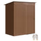 5.2' x 3.5' Outdoor Storage Shed, Easy to Assemble Metal Garden Shed, for Backyard, Lawn, Patio, Light Brown