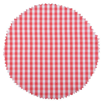 Red/White Checked Jar Covers 