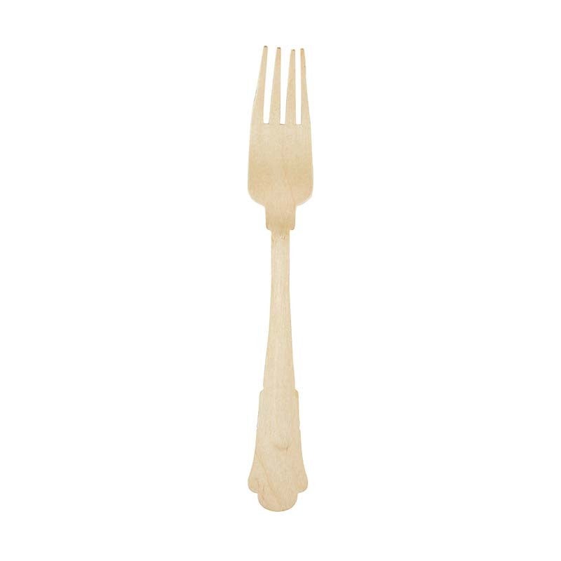 Wooden Disposable Fork Set of 8 
