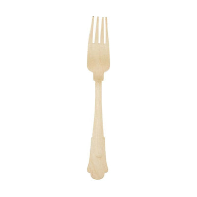 Wooden Disposable Fork Set of 8 