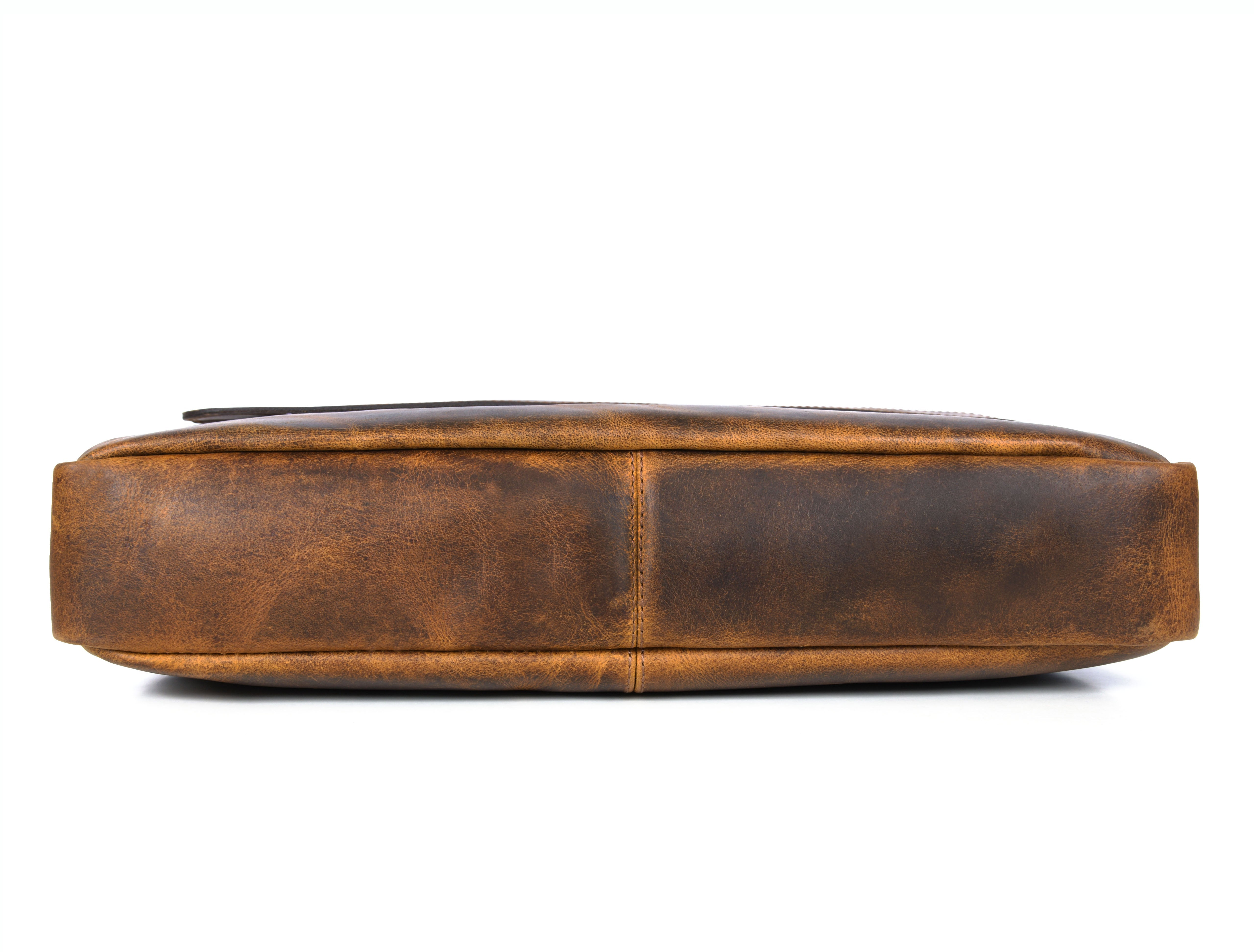 Husdon Leather Messenger Bag - Saddleback