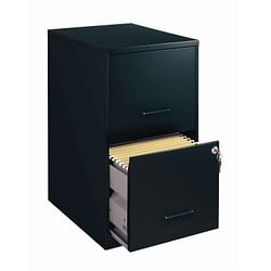 Black Metal 2-Drawer Vertical Filing File Cabinet - Free Shipping 