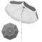 6 ft Beach Umbrella Portable with Sand Anchor, Carry Bag, Adjustable Height & Tilt, UPF50+ UV Protection, Grey