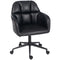 Swivel Office Chair, Faux Leather Desk Chair with Adjustable Height, Study, Black